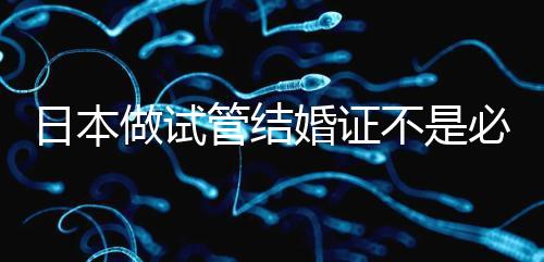 日本做試管結(jié)婚證不是必需證件,單身女性也能實現(xiàn)生育夢